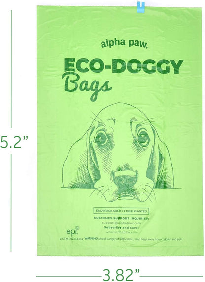 Eco-Doggy Bags(270)- Odor-Blocking, Biodegradable Poop Bags for Dogs - Scented Dog Poop Bags - Lavender-Scented Poop Bags - Compostable Dog Waste Bags - Bolsa Para Perros - Puppy Accessories