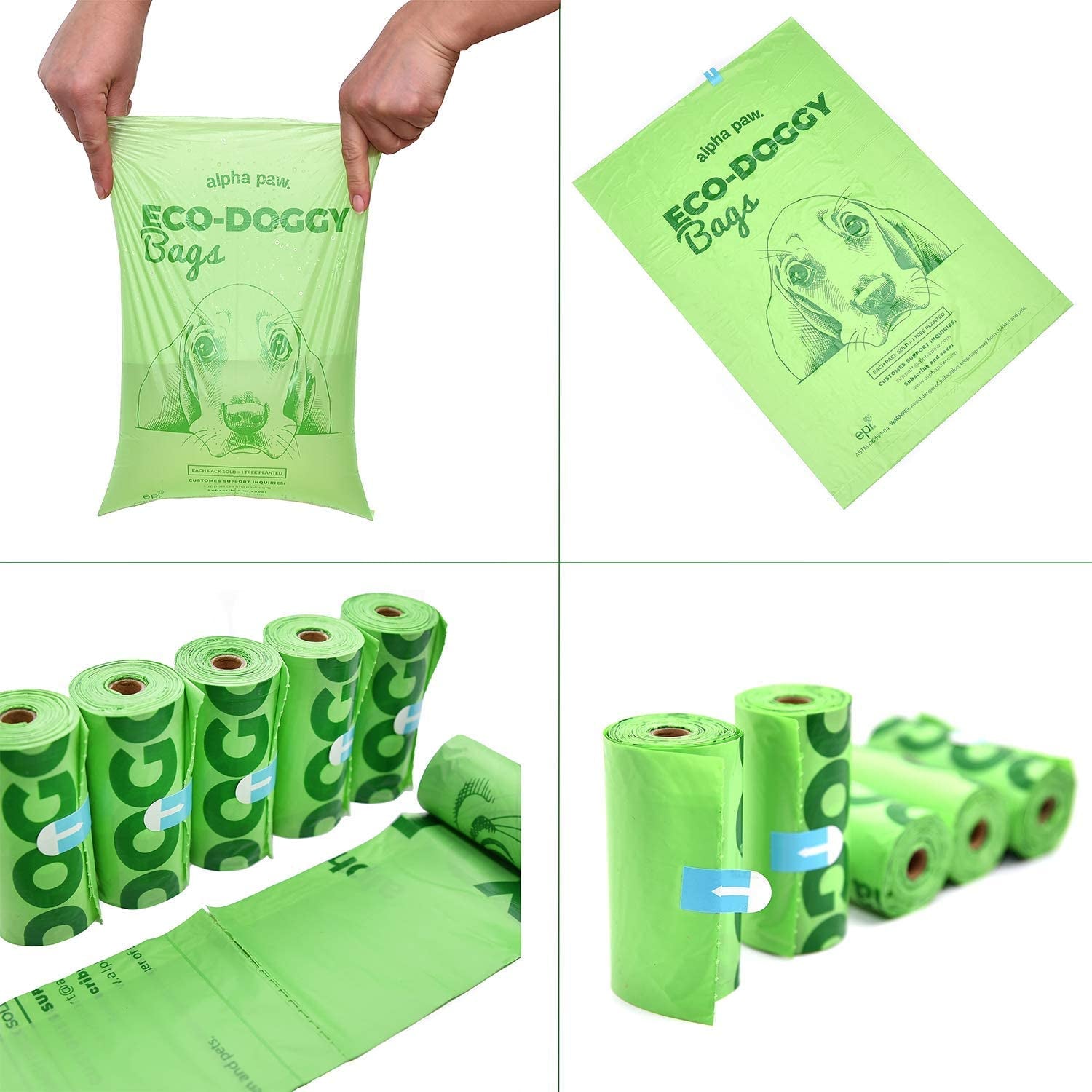 Eco-Doggy Bags(270)- Odor-Blocking, Biodegradable Poop Bags for Dogs - Scented Dog Poop Bags - Lavender-Scented Poop Bags - Compostable Dog Waste Bags - Bolsa Para Perros - Puppy Accessories