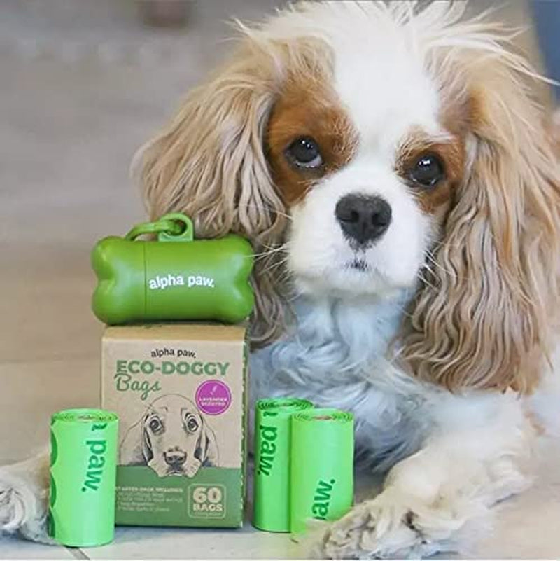 Eco-Doggy Bags(270)- Odor-Blocking, Biodegradable Poop Bags for Dogs - Scented Dog Poop Bags - Lavender-Scented Poop Bags - Compostable Dog Waste Bags - Bolsa Para Perros - Puppy Accessories