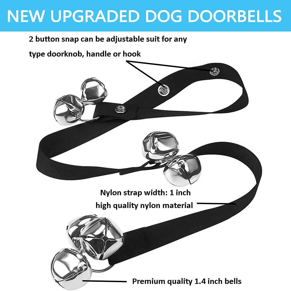 Dog Bell Premium Potty Training Big Dog Bells Adjustable Dog Doorbell for Potty Training Your Puppy Easily - Premium Quality - 7 Extra Super Loud Dog Doorbells